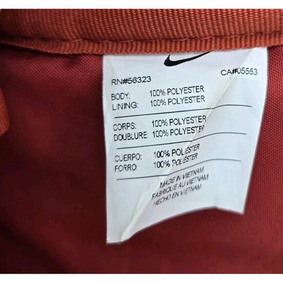 Nike Heritage Backpack 25L Orange Swoosh Logo Laptop School Work 05553 DQ5653 - Picture 9 of 9